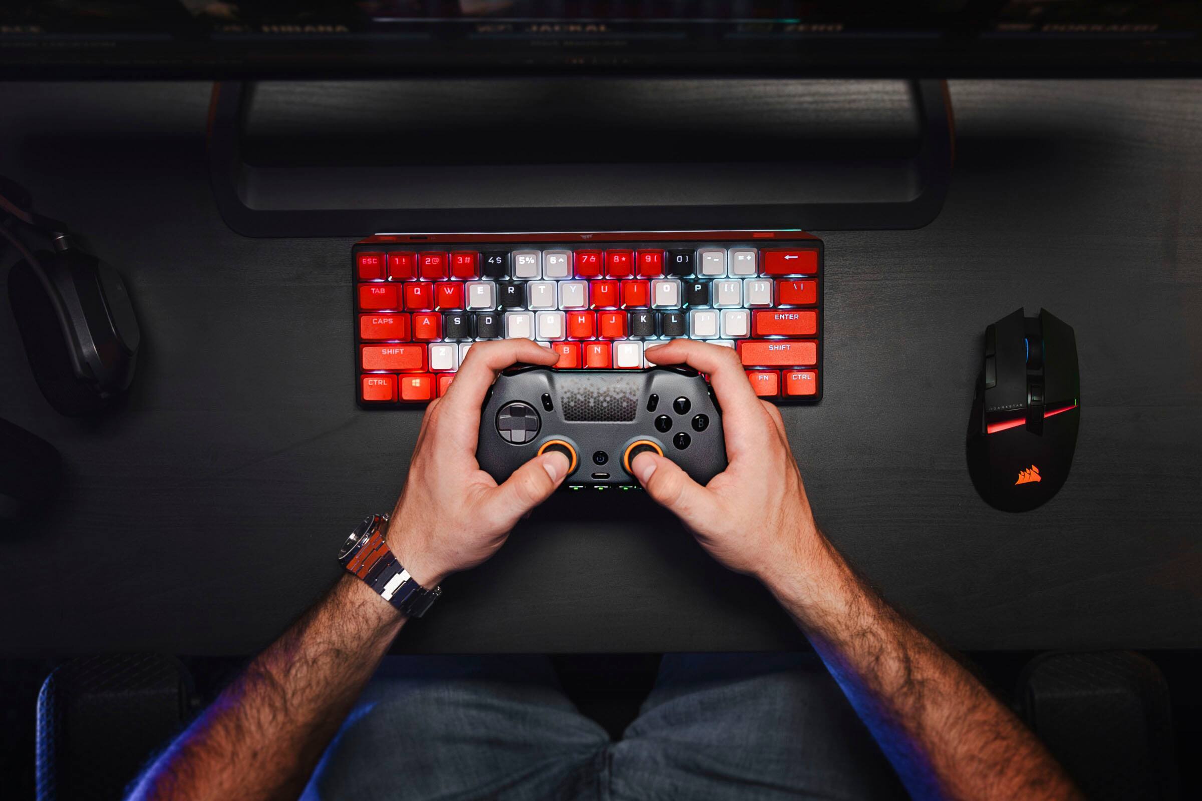 The text on the image reads:

ESC 1. - 2D n 4 a 5% - 76 a 9E I O : . 1 e TAB W E R T Y U I 0 P I 11 1 CAPS A S D a F . H L K L . - . ENTER SHIFT 2 N H SHIFT CTBL N CTRL I E U A