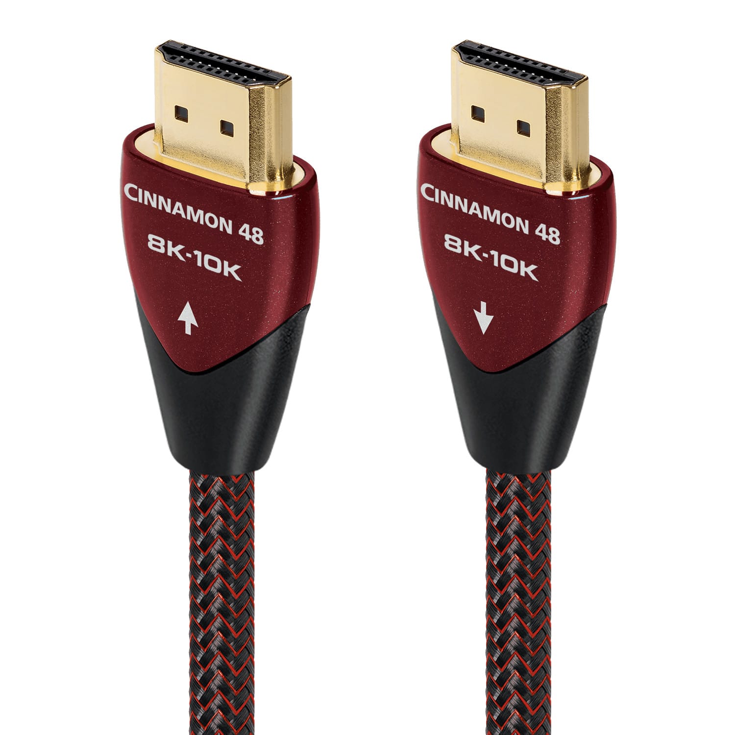 AudioQuest - Cinnamon 48 7.4' 4K-8K-10K 48Gbps HDMI Cable - Red on Black - Front_Zoom