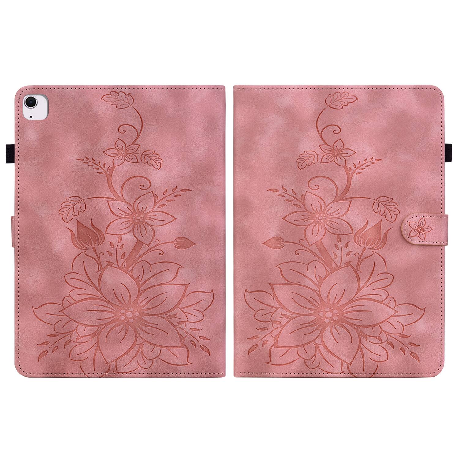Alt View 1. Dteck - For Apple iPad Air (M4) 13" 2026/M3 2025/M2 2024 & iPad Pro 12.9" 3rd-6th Flip Card Holder Leather Cover Anti-Slip Stand - Pink.
