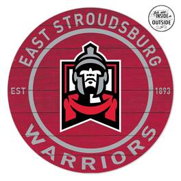 Jardine - East Stroudsburg Warriors 20" x 20" Indoor/Outdoor Circle Sign - Red