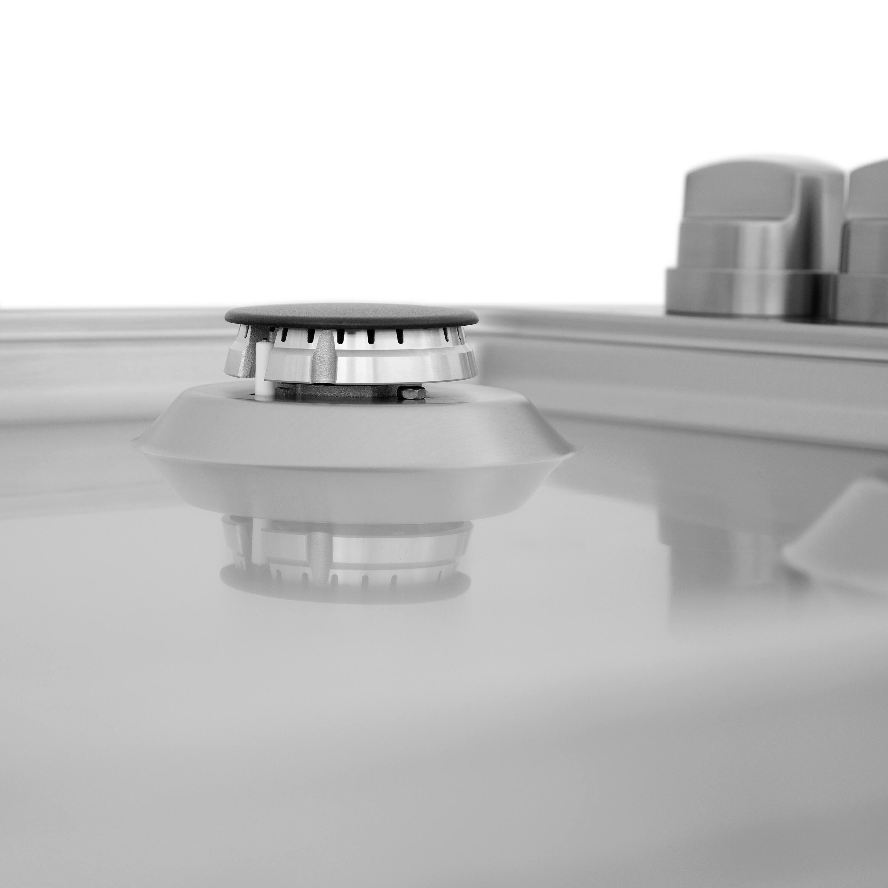 Alt View 2. ZLINE - ZLINE 30 in. Gas Cooktop with 4 Gas Burners (RC30) - Black.