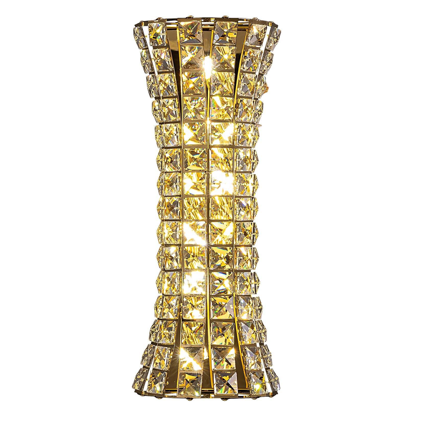 Alt View 5. TECH SAFARI - Crystal Wall Sconces Modern Light Fixtures Luxury Indoor Lamp For Living Room Bedroom Bathroom Hallway Door - Gold-AT03.