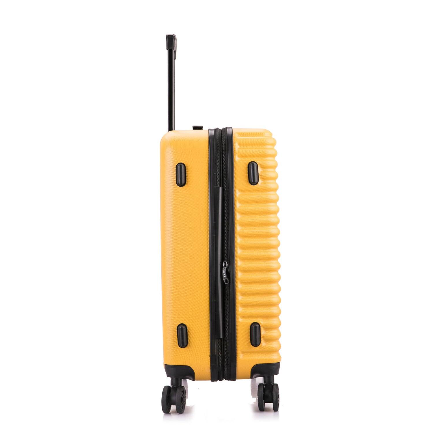 Alt View 3. InUSA - Ally lightweight hardside spinner luggage 24" - MUSTARD.