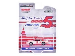 Greenlight - 1984 Chevrolet Monte Carlo #5 Geoff Bodine All-Star Racing Hendrick Motorsports First Win Tribute White Red 1/64 - White and Red