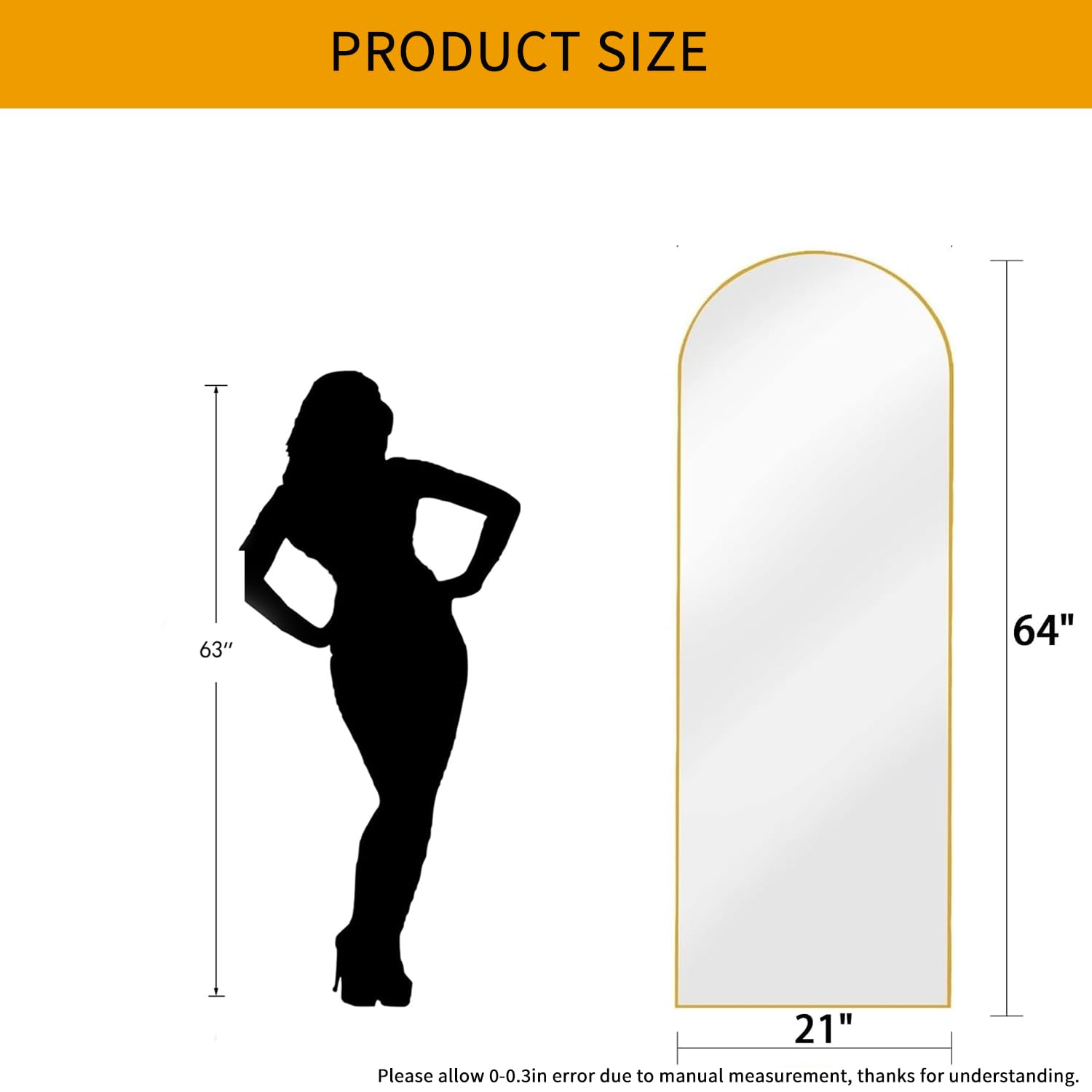 PRODUCT SIZE

63"  
64"  
21"

Please allow 0-0.3in error due to manual measurement, thanks for understanding.