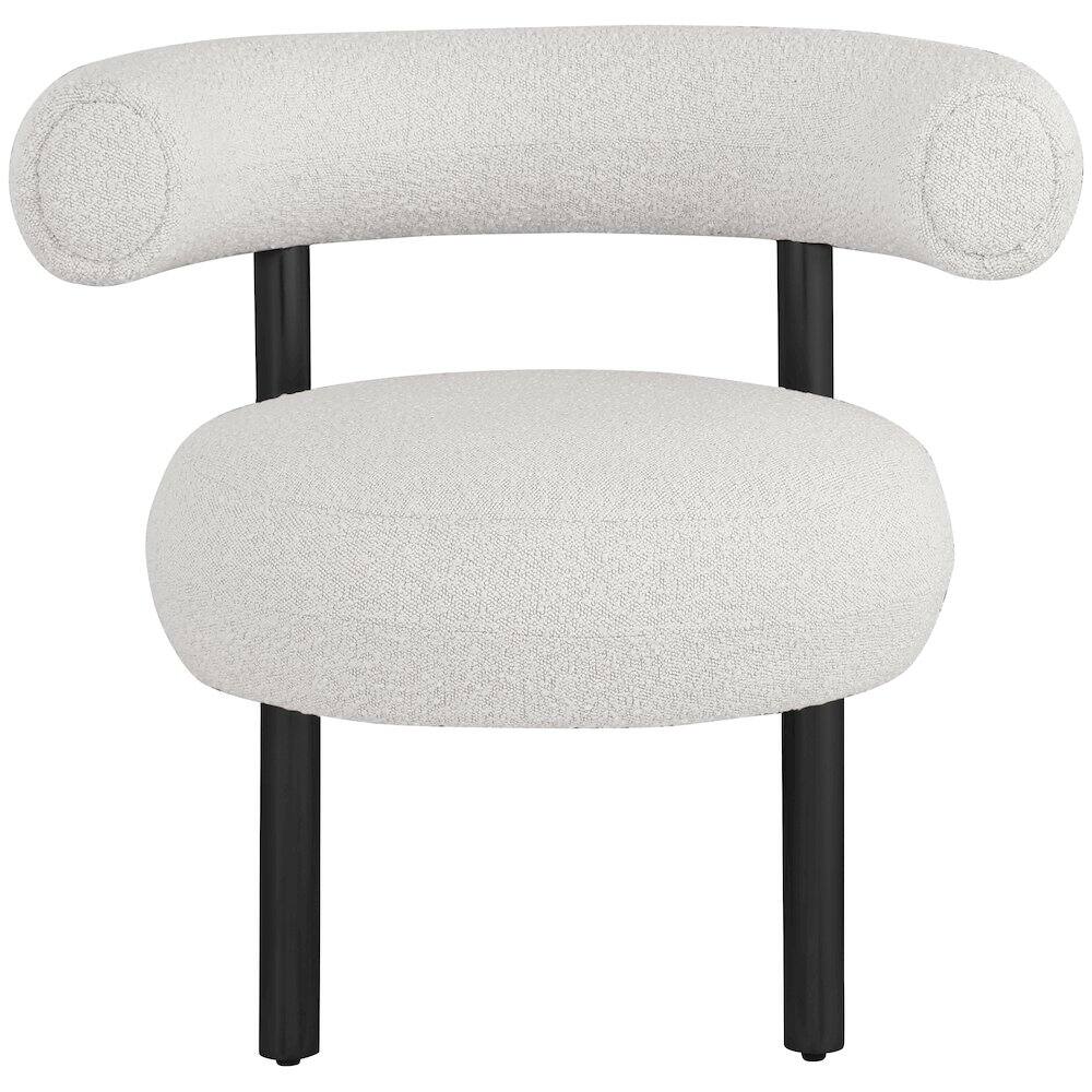 Alt View 2. Meridian Furniture - Bordeaux Cream Boucle Fabric Accent Chair - Beige.