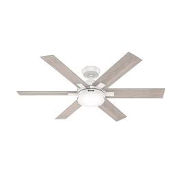 Hunter Fan - Hunter Georgetown 52 in. White LED Indoor Ceiling Fan - White and Gray