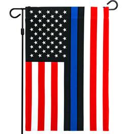 G128 - Blue Lives Matter Garden Flag, 12 x 18 in Polyester - Assorted Colors