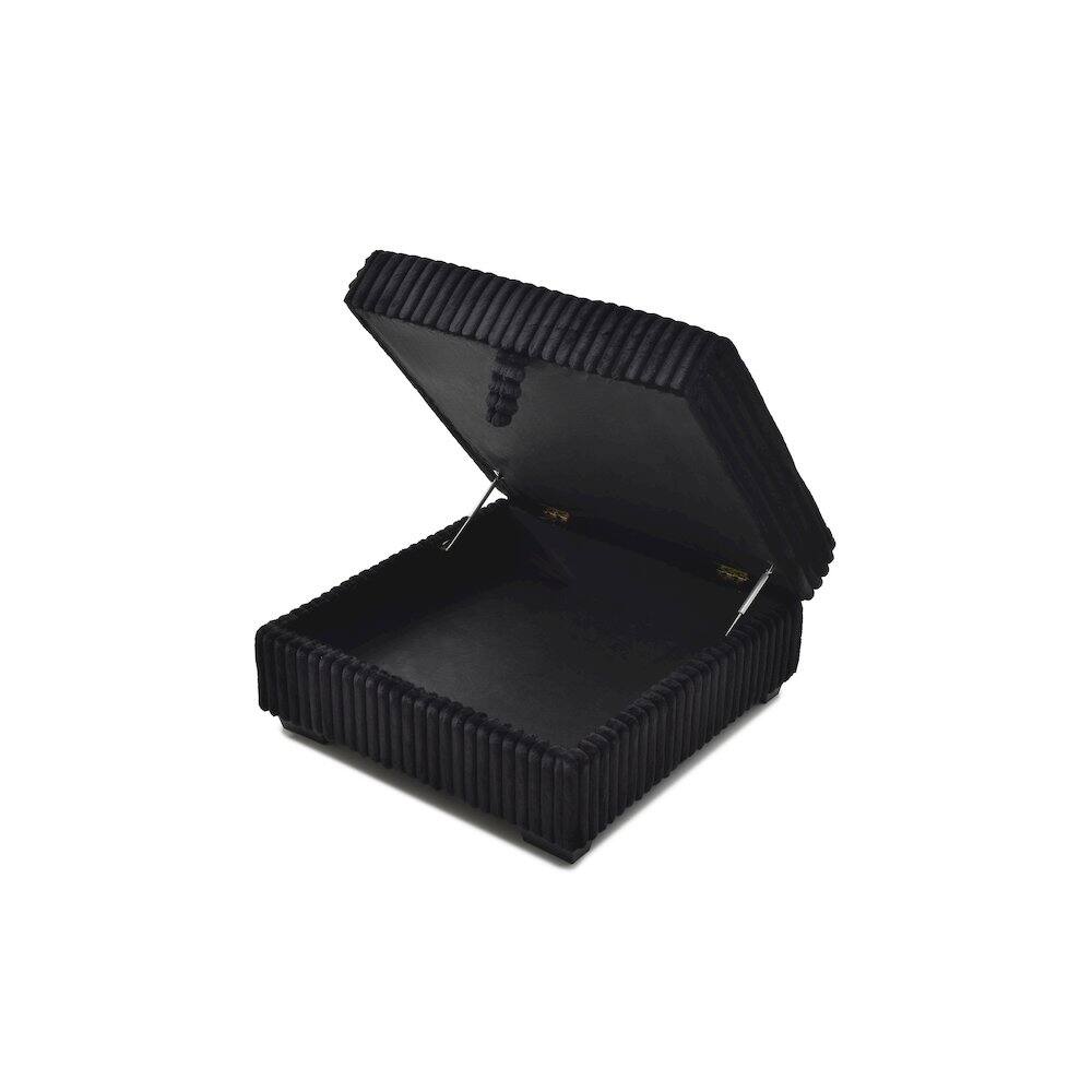 Left. Glory Furniture - Teddy Ottoman - Black.