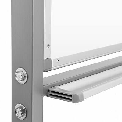 Alt View 7. Luxor - Luxor Double Sided Magnetic Porcelain Mobile Dry-Erase Whiteboard Easel, Aluminum Frame, 30"W x 40"H (DEMW001).