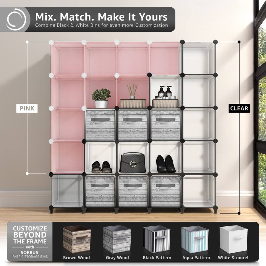 Waterproof Cuby Sorbus 12 Cube Storage Organizer –Waterproof Cubby Shelf Closet, Toys ...
