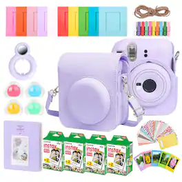 Complete Accessory Kit for Fujifilm Instax Mini 12 And 2x10 Film 4 Pack - Purple