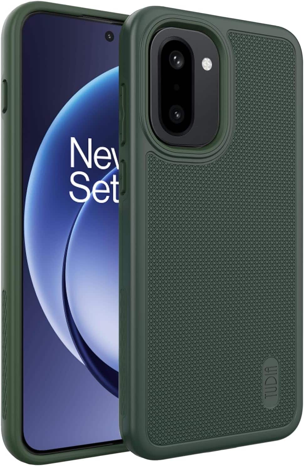TUDIA - MergeGrip Designed for OnePlus 15R Case 5G 2026 Military Grade Drop Tested - Pine Green