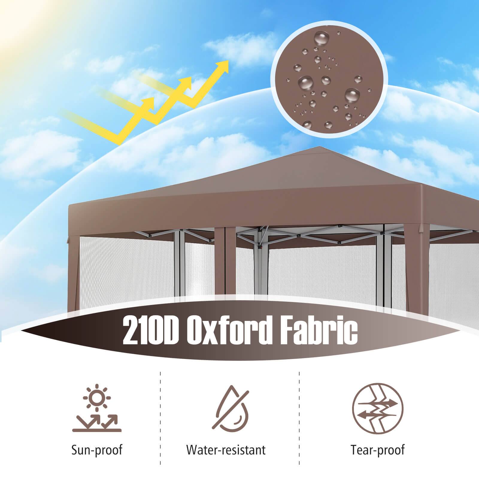 210D Oxford Fabric

- Sun-proof
- Water-resistant
- Tear-proof