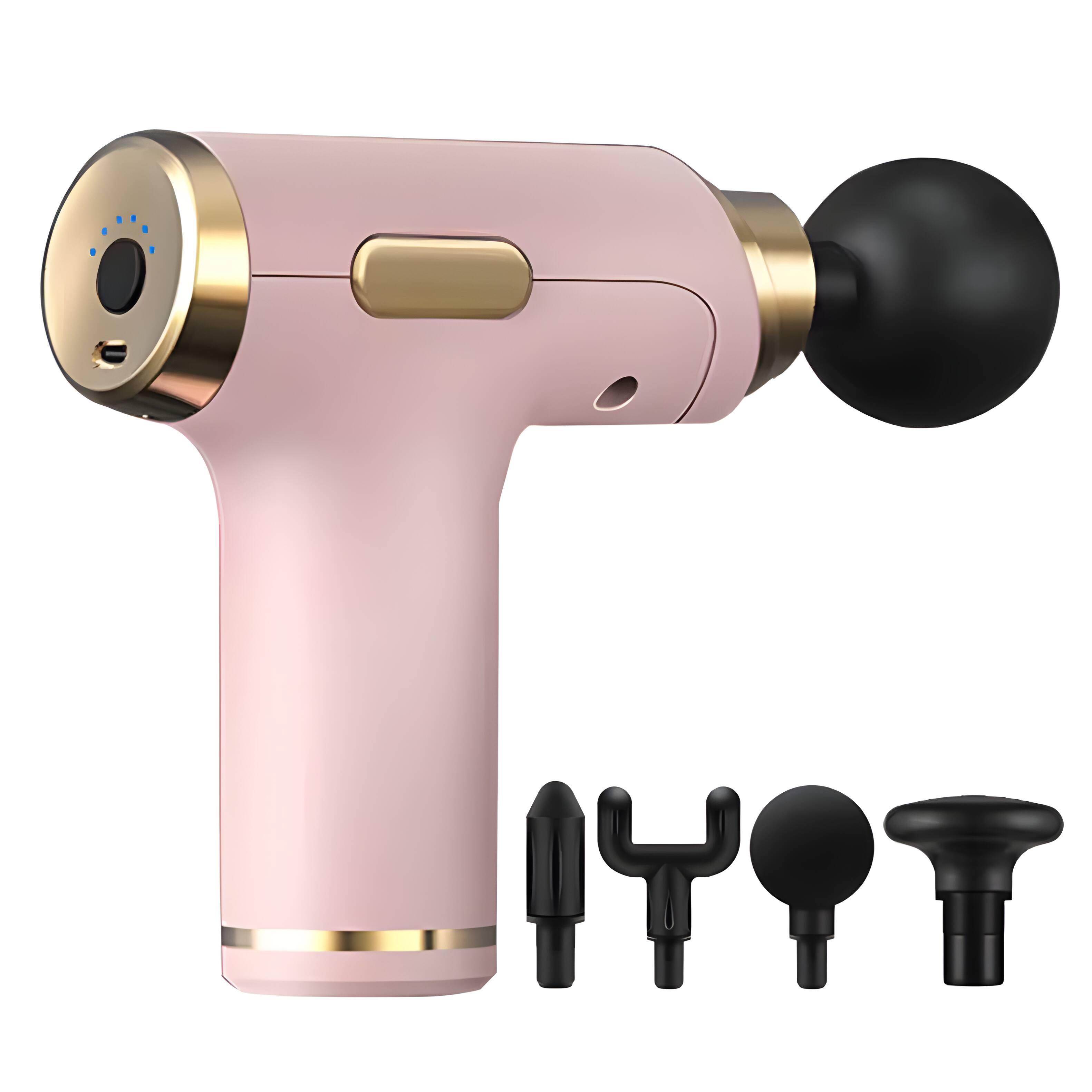 Alt View 4. Cluzine - Cordless Pocket Fitness Massage Gun 6 Speed Mini Deep Tissue Therapy Massager - Pink.