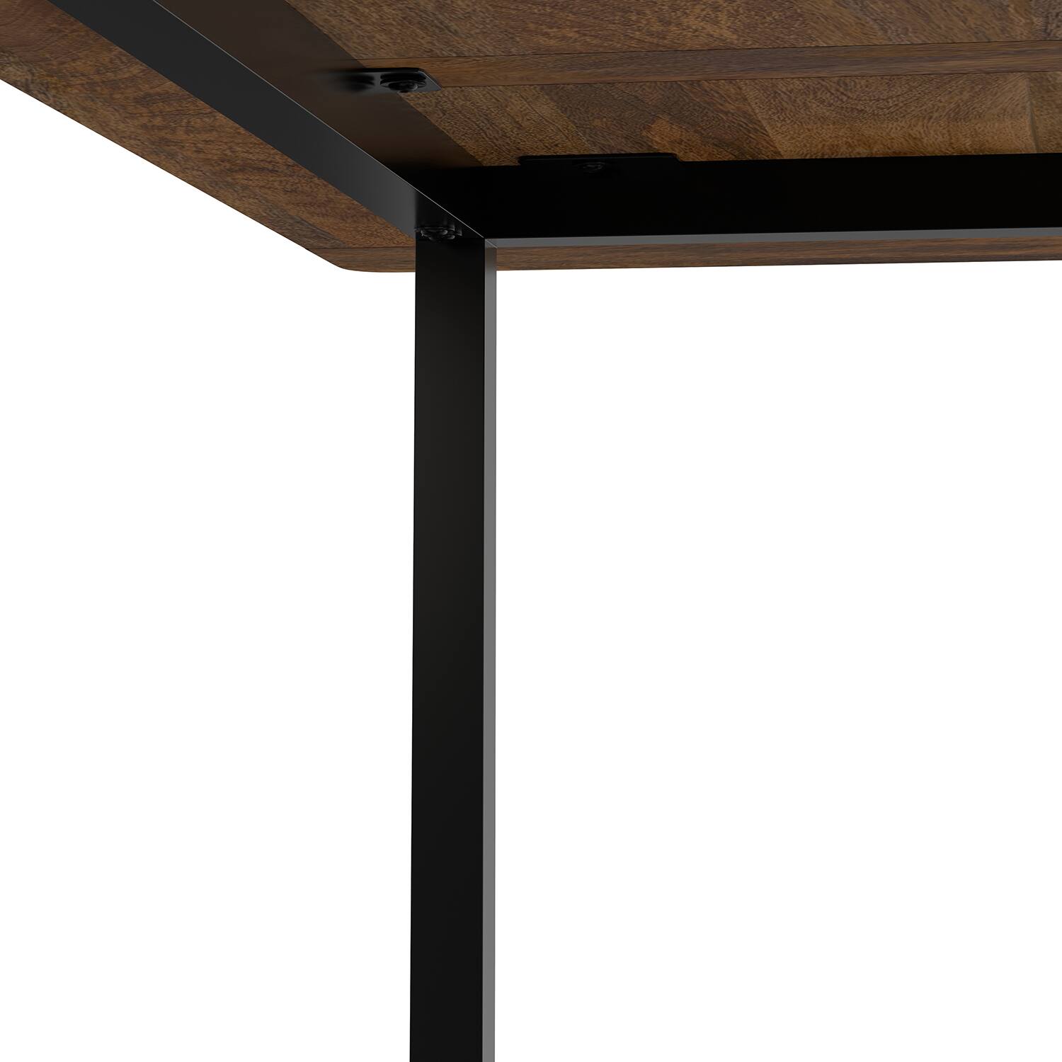 Alt View 7. Simpli Home - Campbell 72 inch x 36 inch Rectangle Modern Industrial Dining Table in Burnt Wax - Burnt Wax.