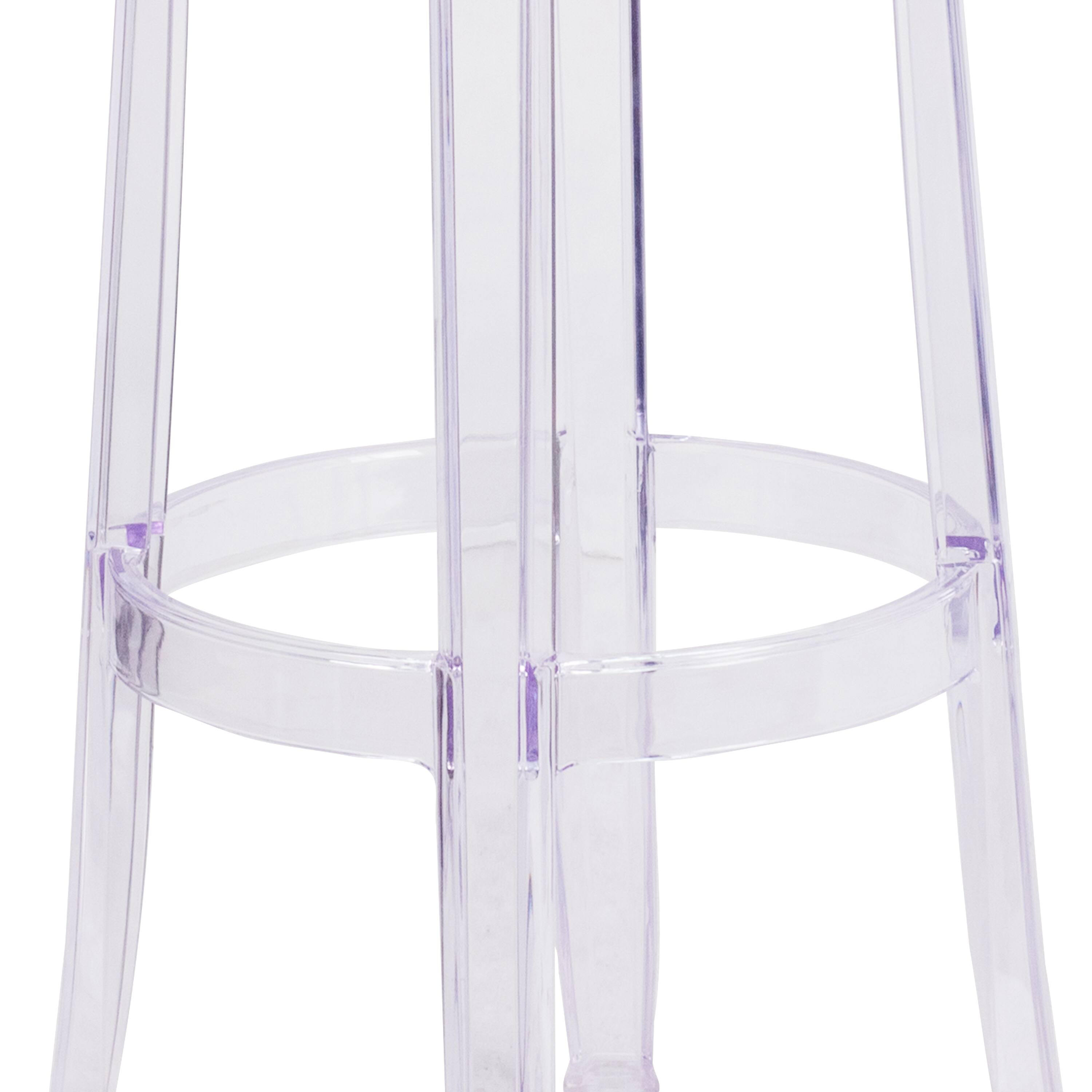 Alt View 5. Emma + Oliver - 29.75'' High Transparent Barstool - Clear.