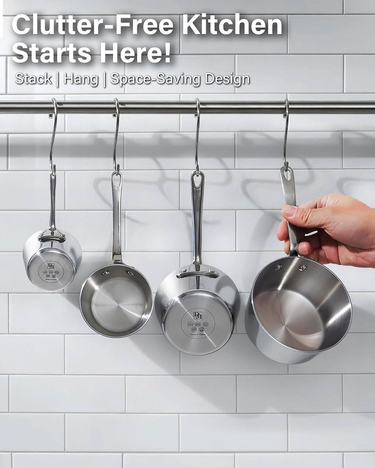 Clutter-Free Kitchen Starts Here!  
Stack | Hang | Space-Saving Design