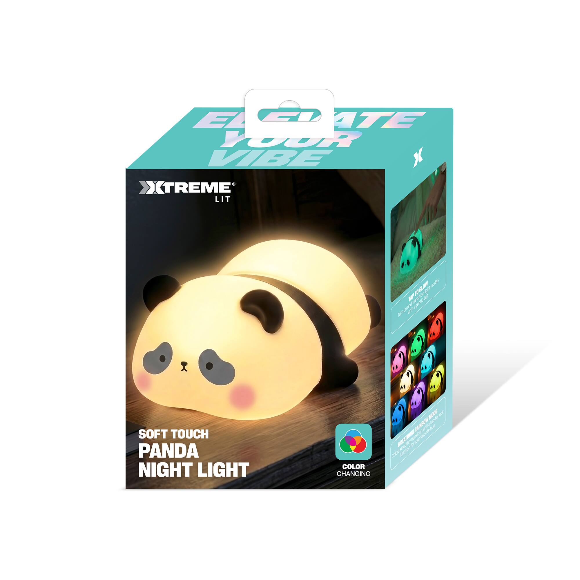 ELEVATE YOUR VIBE  
XTREME LIT  

SOFT TOUCH PANDA NIGHT LIGHT  
COLOR CHANGING