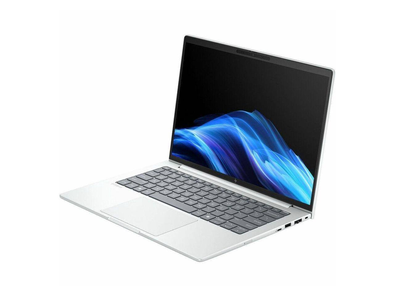 Alt View 4. HP - HP EliteBook 8 G1i 16" - Intel Core Ultra 7 - 16 GB - 512 GB SSD - Windows 11 Pro - Wi-Fi 7 - Glacier Silver - Meteor Silver.