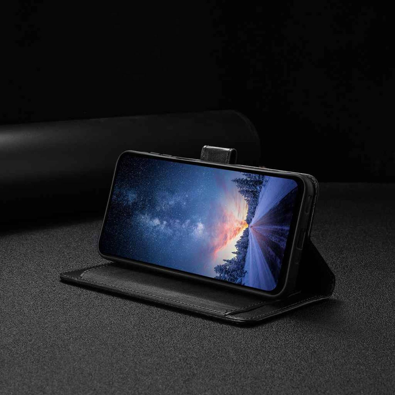 Alt View 8. UUCOVER - Folio Wallet Case for Apple iPhone 17 Pro with Card Slots Cash Holder, Shockproof PU Leather Flip Stand Slim Phone Cover - Black.