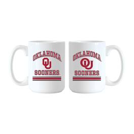 Logo Brands - Oklahoma Sooners 15oz. Current & Throwback Mug Set - Multicolor