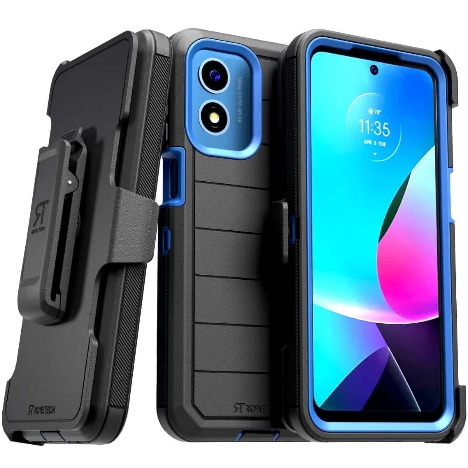 RomeTech - Defender Case for Motorola Moto G Play - Black / Blue - Black & Blue