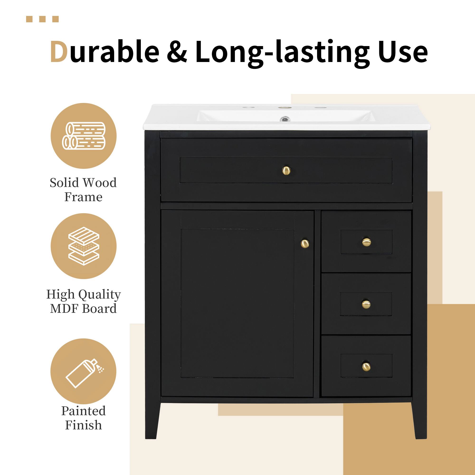 Durable & Long-lasting Use

- Solid Wood Frame
- High Quality MDF Board
- Painted Finish