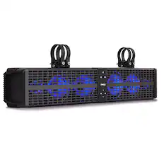 Front. Pyle - Pyle 24" Off-Road ATV/UTV LED Lights Waterproof Bluetooth UTV Sound Bar - Speakers with Built-in Amplifier.
