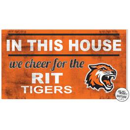 Jardine - Rochester Institute of Technology Tigers 11'' x 20'' Indoor/Outdoor In This House Sign - Orange