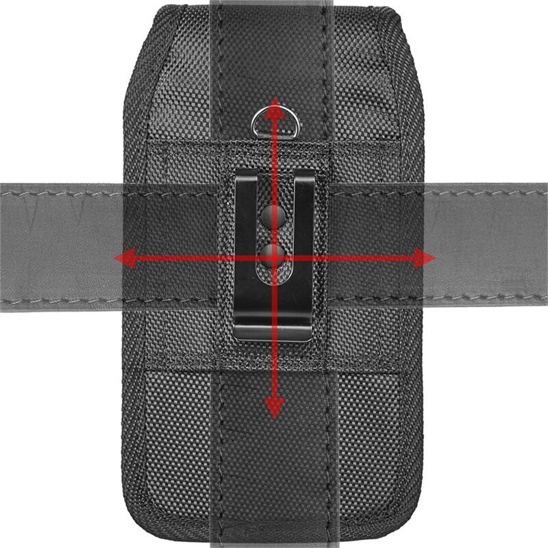 Alt View 2. LUXMO - LUXMO Extra Large Vertical Horizontal Nylon Phone Holster - Black - Black.