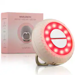 Lovery - 2-in-1 LED Red Light Therapy Skincare Device with EMS & Vibration - Pink