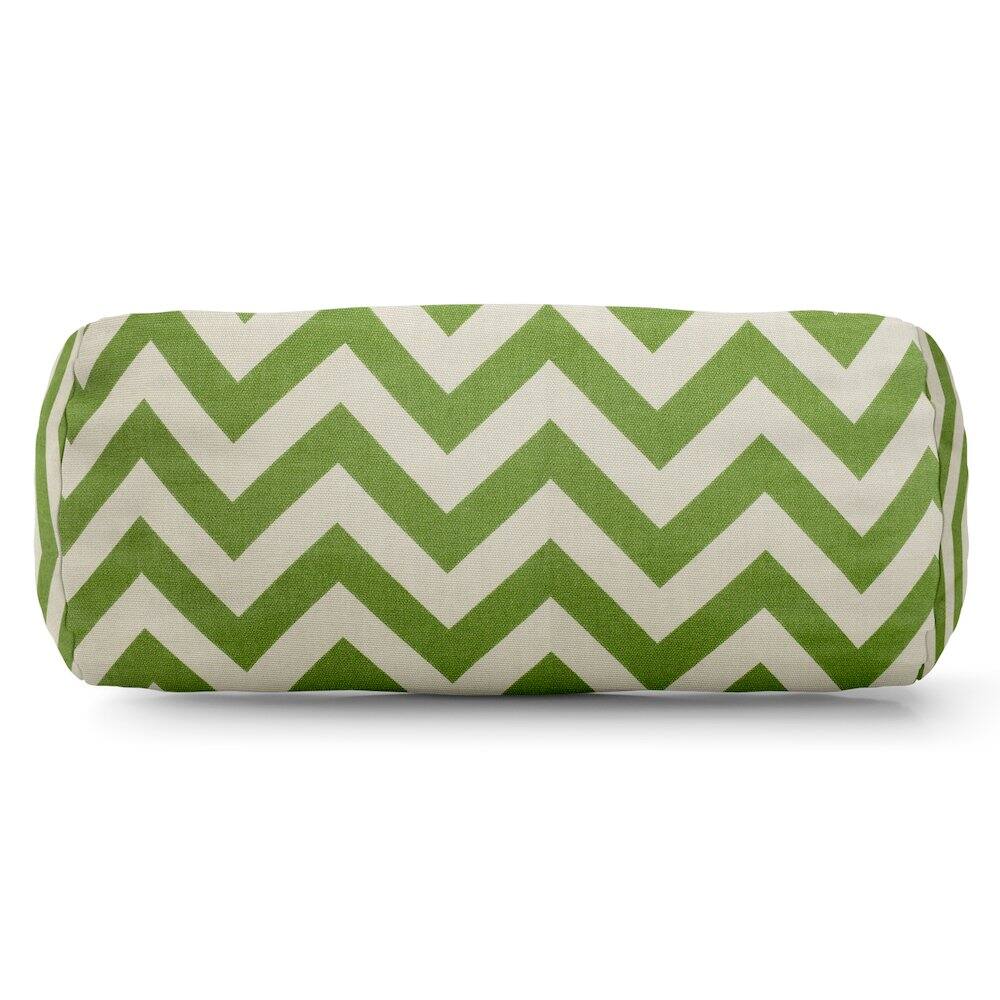 Front. Majestic Home - Bolster Pillow Chevron Sage - Green.