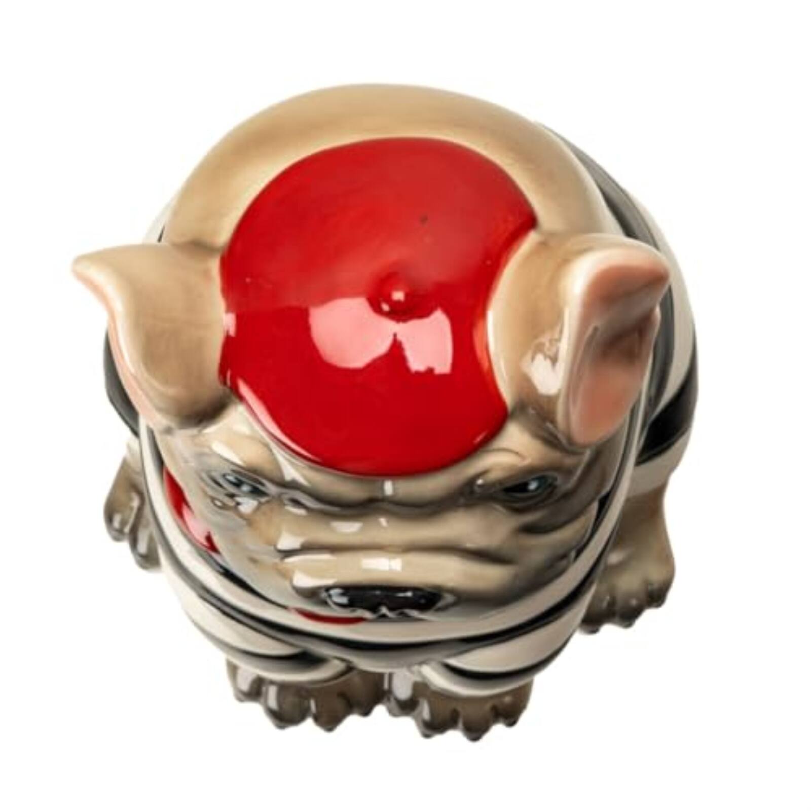 Alt View 1. Pacific Trading - Le French Bulldog Cookie Jar, Ceramic, Black and White Striped Shirt, Kitchen Decor, Storage Accessory - Multicolor.