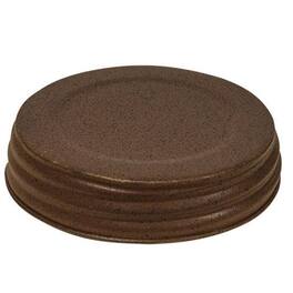 BreeBe - *Rust & Black Finish Wide Jar Lid 3.5" - Brown
