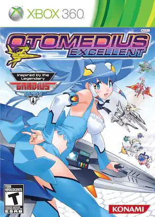 XBOX 360
NTSC
OTOMEDIUS EXCELLENT
Inspired by the Legendary GRADIUS SERIES
TEEN ADOLESCENTS
CONTENT RATED BY ESRB
CONTENU ÉVÉLUÉ PAR ESRB
KONAMI - E10+ (Everyone 10+)