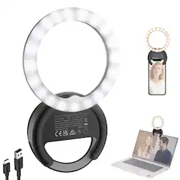 Neewer - 4" Phone Selfie Ring Light, Bi-Color, Rechargeable