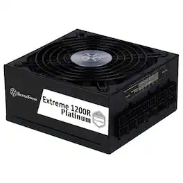 SilverStone - SST-EX1200R-PL Extreme 1200R Platinum Cybenetics Platinum 1200W PCIe 5 Fully Modular SFX-L Power Supply - Black