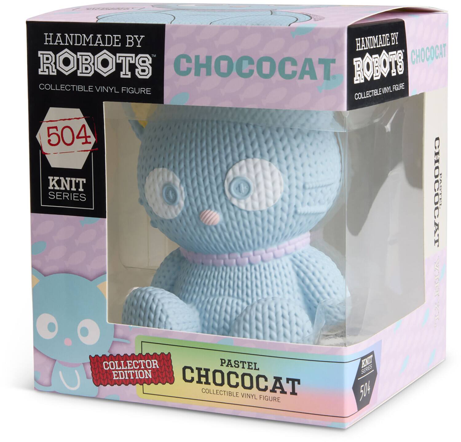 HANDMADE BY ROBOTS  
CHOCOCAT  
COLLECTIBLE VINYL FIGURE  
504 KNIT SERIES  
CHOCOCAT PASTEL VIMAL  
COLLECTOR PASTEL EDITION  
CHOCOCAT COLLECTIBLE VINYL FIGURE  
KNIT SERIES 504