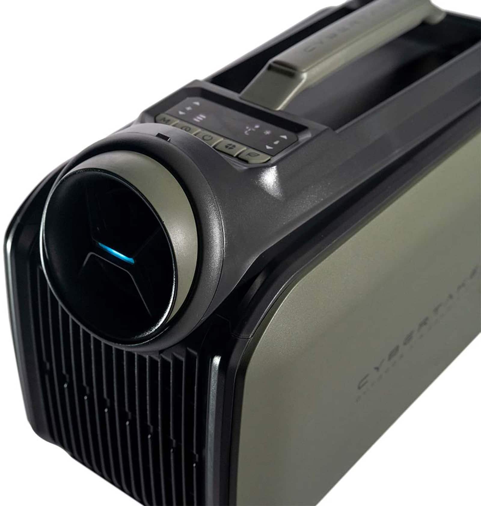 Left. Cybertake - Portable Air Conditioner with Remote Control, 3300 BTU/960 W, 3-in-1 Cooling AC Unit for Outdoor Camping Tent/RVs - Dark Green.