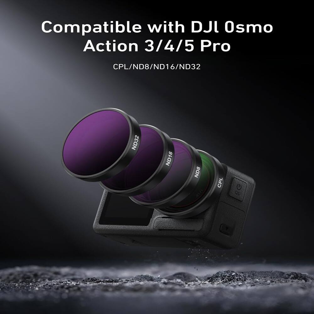 Compatible with DJI Osmo Action 3/4/5 Pro  
CPL/ND8/ND16/ND32