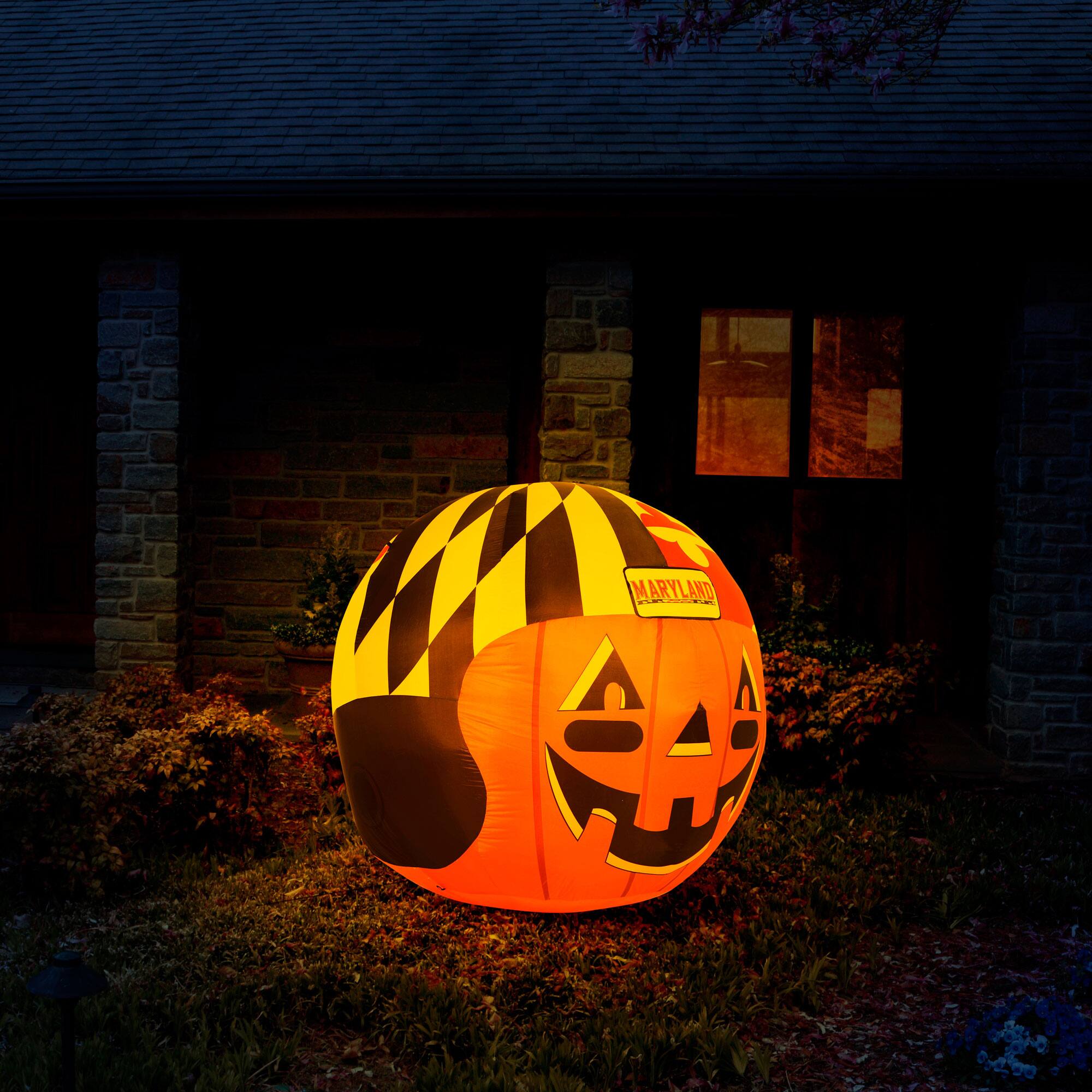 Alt View 2. Sporticulture - Maryland Terrapins Jack-O-Helmet Inflatable - Multicolor.