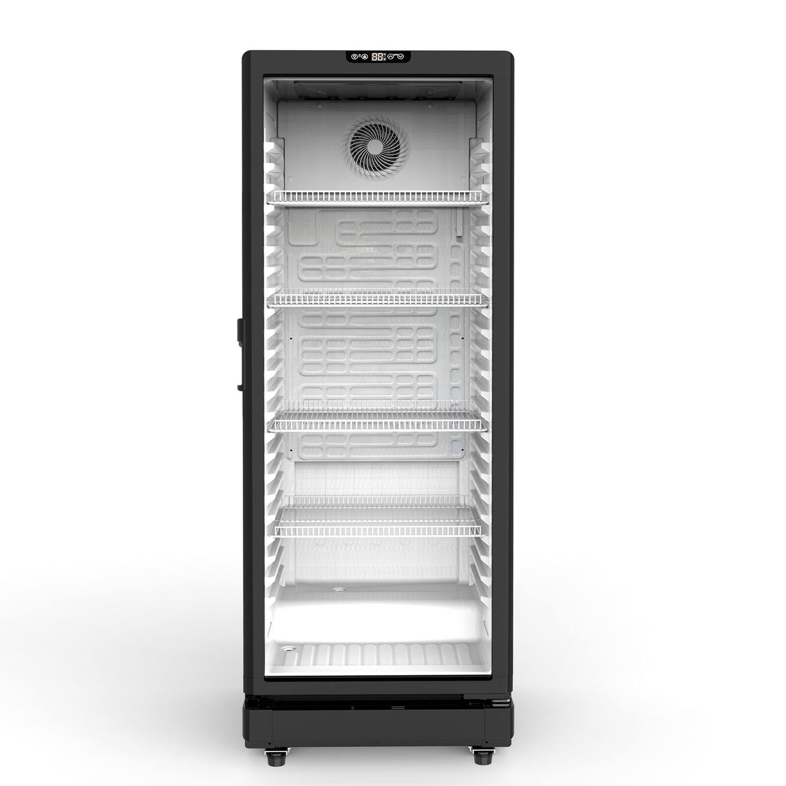 Angle. Winado - 8.5 Cu.Ft Commercial Beverage Refrigerator ETL NSF, Merchandiser Display Refrigerator Beverage Cooler Glass Door - Black.