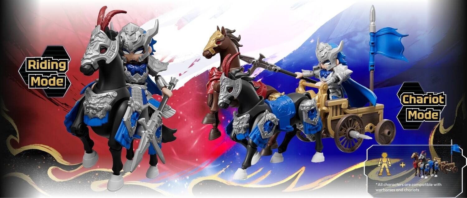 Riding Mode  
Chariot Mode  

*All characters are compatible with warhorses and chariots