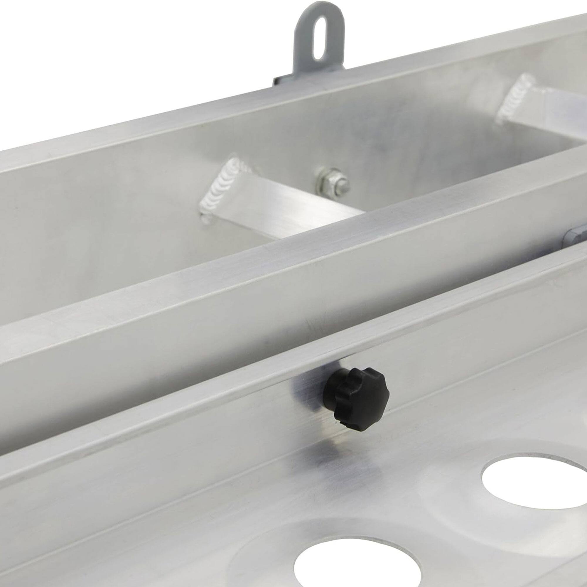 Alt View 5. Black Widow - Black Widow Motorcycle Bike Carrier with Ramp for 2" Hitch, 400 Pound Capacity - Silver.