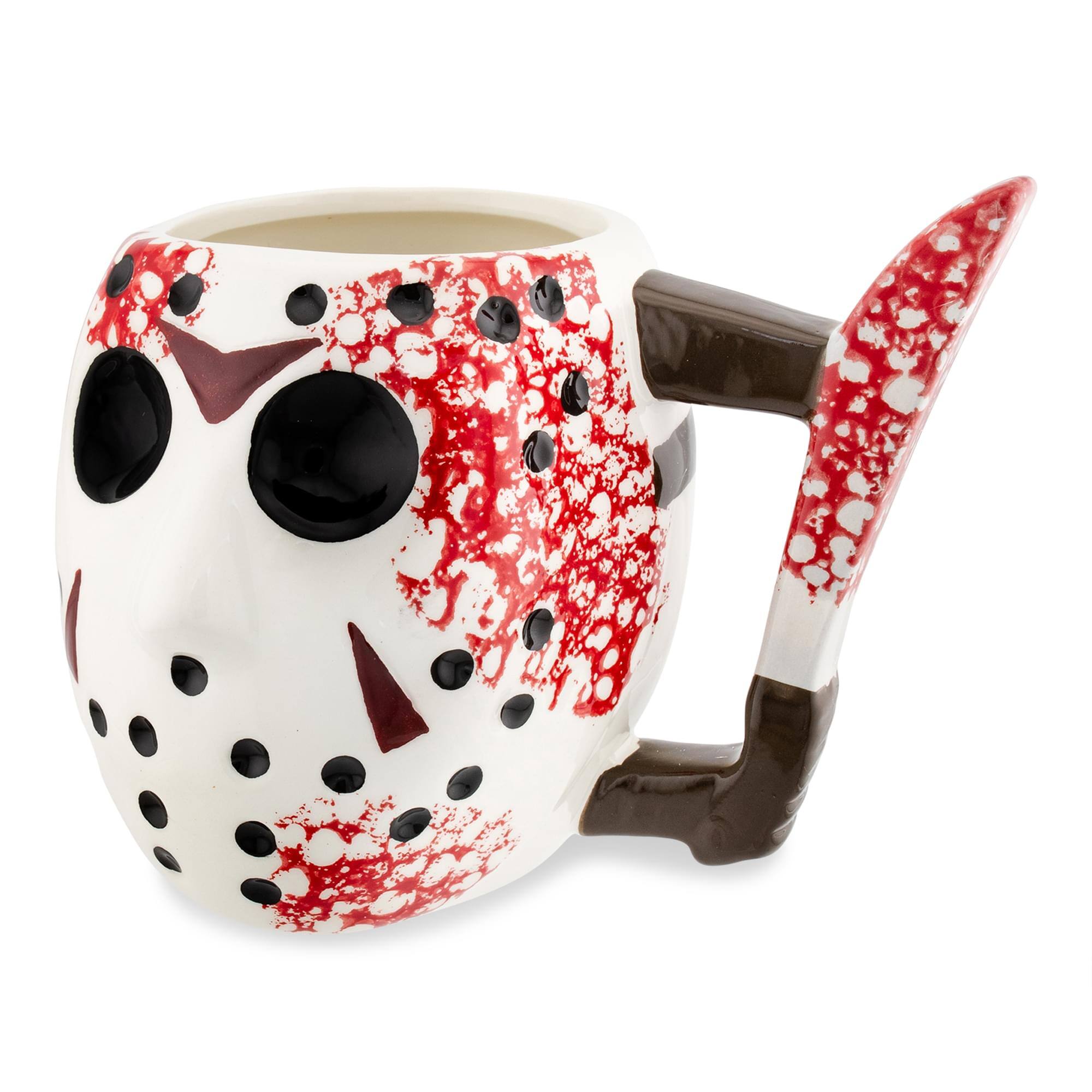 Alt View 10. Silver Buffalo - Friday the 13th Jason's Mask 3D Sculpted Ceramic Mug | Holds 20 Ounces - White.
