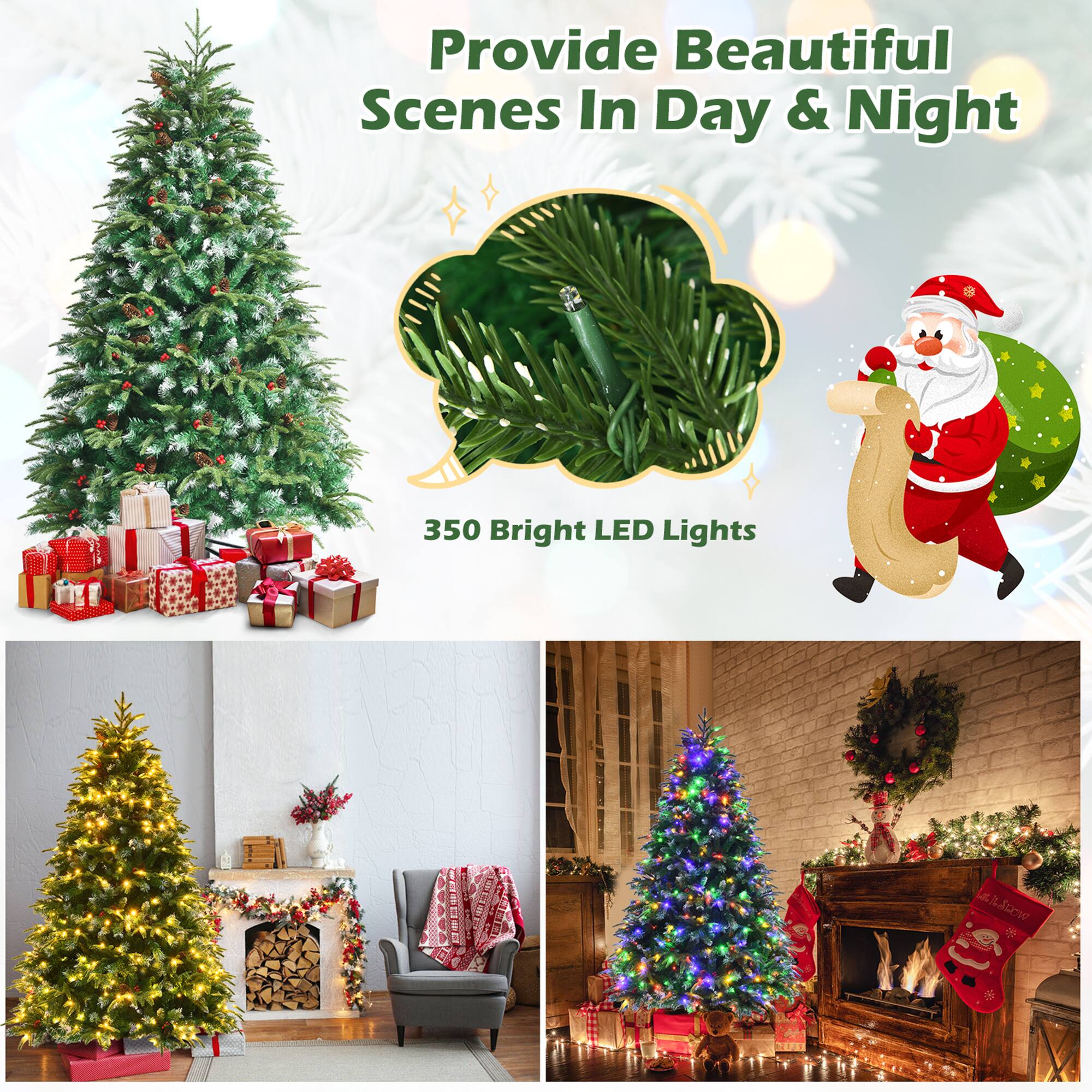 Provide Beautiful Scenes In Day & Night

350 Bright LED Lights