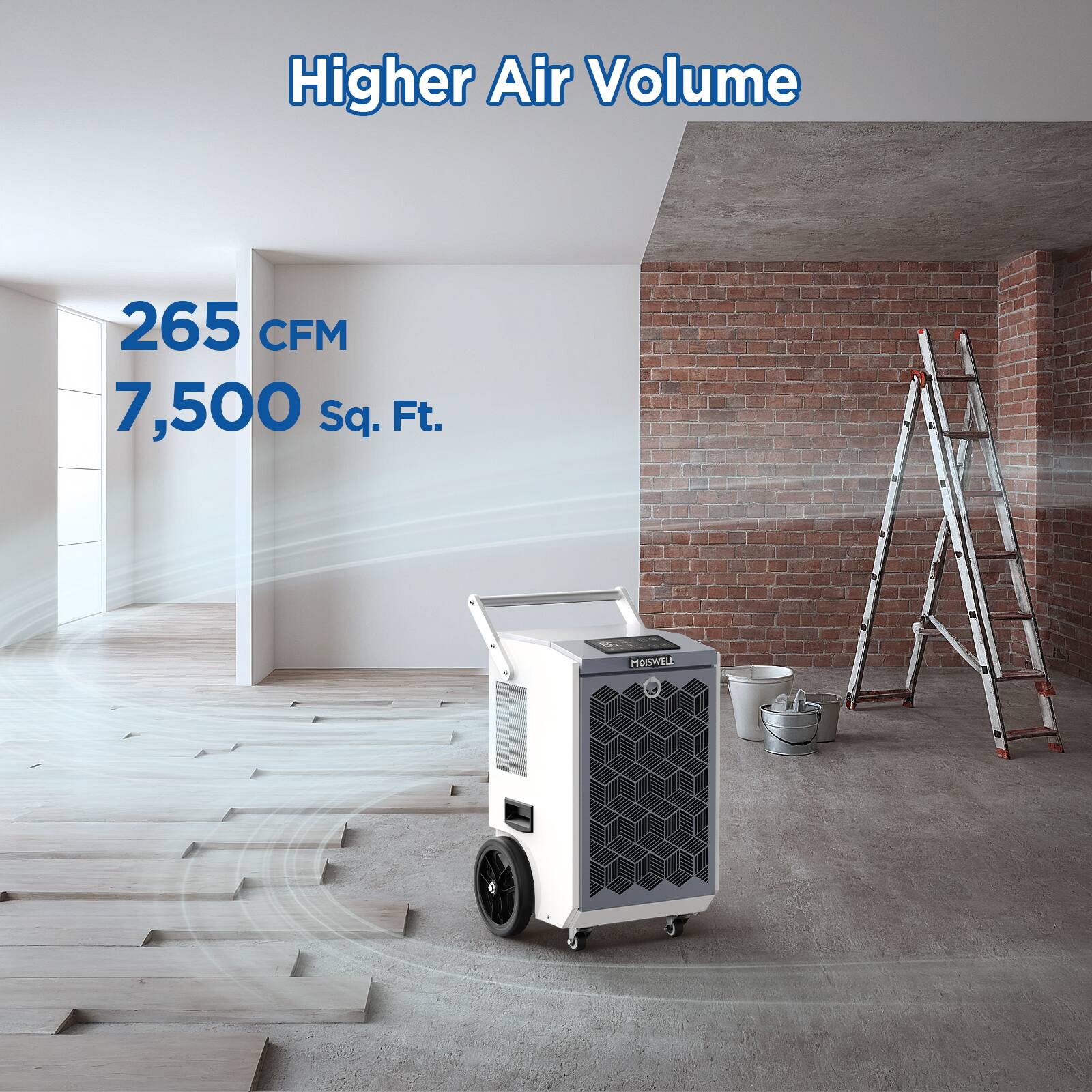 Higher Air Volume  
265 CFM  
7,500 Sq. Ft.  
MARELL