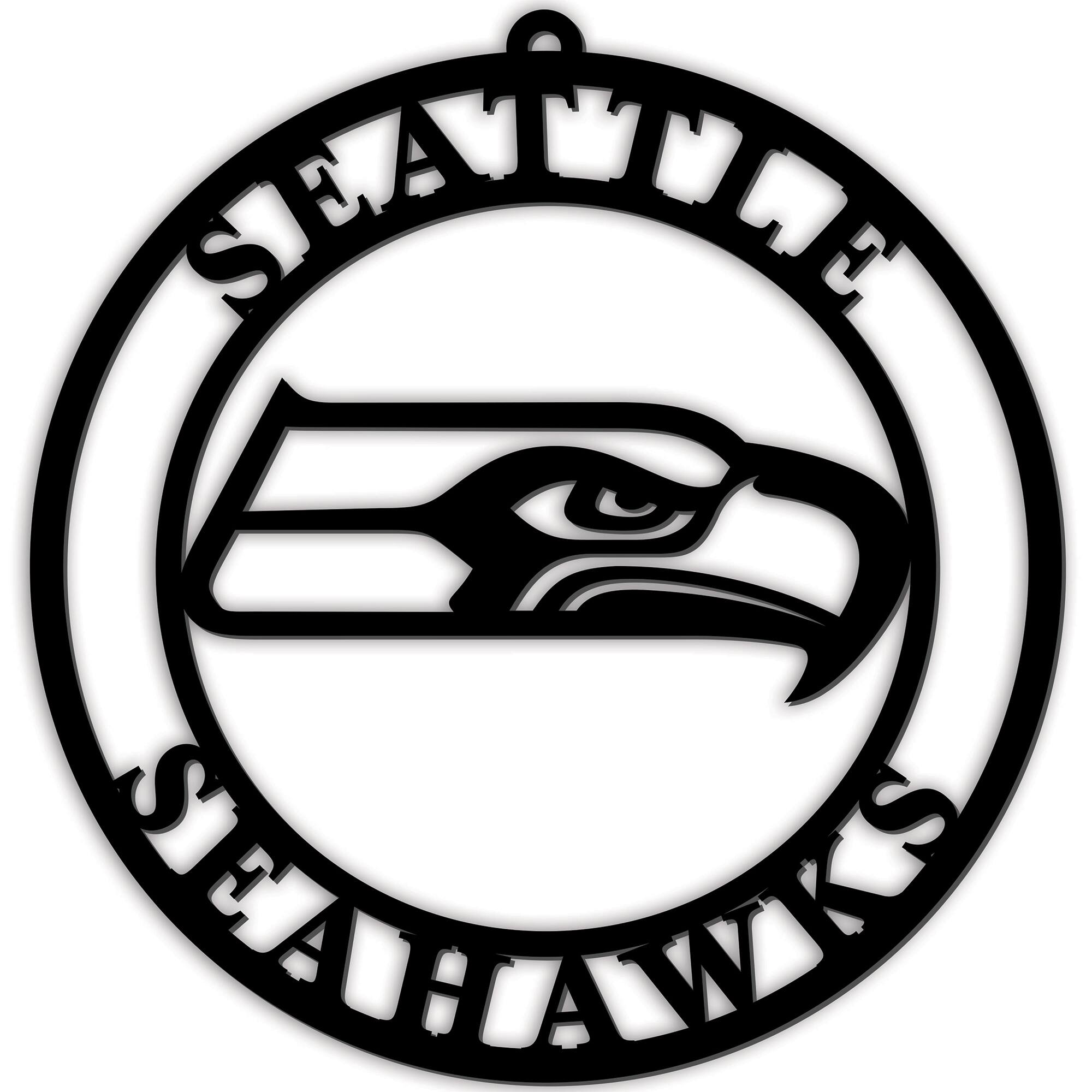 Black Seattle Seahawks 16'' Team Logo Cutout