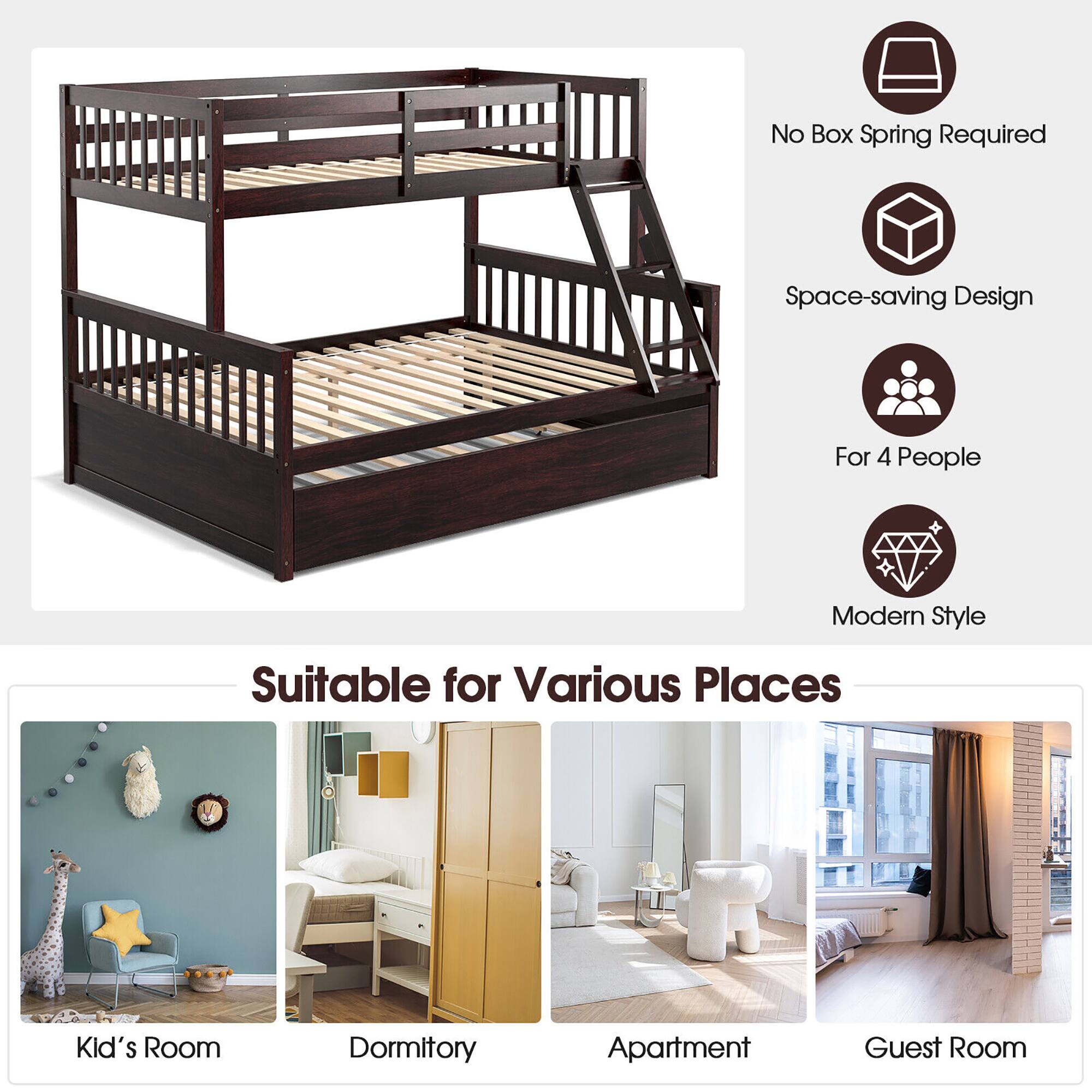 No Box Spring Required  
Space-saving Design  
For 4 People  
Modern Style  

Suitable for Various Places  
Kid's Room  
Dormitory  
Apartment  
Guest Room